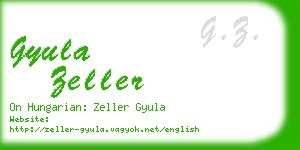 gyula zeller business card